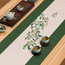 Tea mat waterproof linen table flag Chinese Zen cotton linen Chinese style tea ceremony fabric tea set high-end tea tablecloth