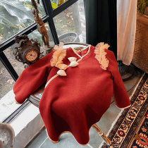 Childrens autumn and winter qipao girls Chinese New Year clothes for New Years clothes female babiesgowns gowns China Wind and children Baiannual wear