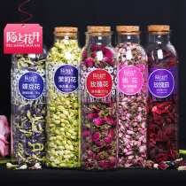 5 canned rose tea dried Luoshen flower Roselle jasmine tea butterfly Bean Blossom New Year gift combination
