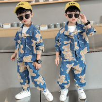 Boys autumn clothes cowboy suit Han version handsome 2022 new Chinese children Ocean gas spring fall boy autumn clothes