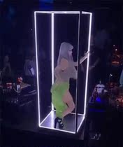 Bar colorful jump stage luminous mobile gogo show stainless steel frame four-dimensional space night atmosphere props
