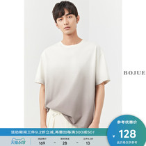 Zdyeing Process Collision Color short sleeve T-shirt Male Little crowdLeisure 22 Summer Korean version Trend High Sensation Gradient Color Compassion