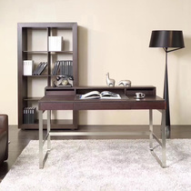 Role Model Full Solid Wood Desk Bookshelf Combined American Minimis Modern Nordic Style Home Computer Writing Desk