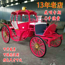 Outdoor wrought iron pumpkin carriage scenic spot sightseeing can be changed to electric four-wheel wedding European Cinderella marathon can be rented