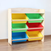 Childrens solid wood toys hold a babys kindergarten multi-layer classifier shelf storage