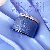 Morning mist blue purple cow head sparkling glue colored mud plasticine wood slime handmade non-toxic girl heart