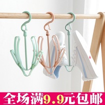 Balcony windproof drying shoe rack drying rack Outdoor hanging shoes Small drying rack type multi-function drying shoe rack Household hook