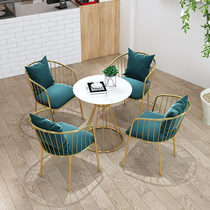 Nordic luxury dessert milk tea shop cafe negotiation table and chair combination rest area Beauty Salon reception chair