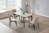 One Table Four Chairs Home Environmental Protection Health Modern Minimalist Style Texture High Quality Light Lavish Minimalist Comfort Interiors