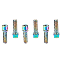 VSTEO titanium-plated colorful bicycle handle stand brake tooth disc brake handle bottle holder screw M5 M6 stainless steel promotion