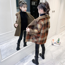 Girl child Daughter Great Clothes Winter Clothing 2022 New Yangqi CUHK Childrens Korean version Garveled with thickened Spring and Autumn Mao jacket