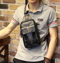 2022 New Bull Leather Casual Bag Small Chest Bag Summer Tide Backpack Bull Leather Mens Bag Mens Chest Bag Satchel Wave Bag