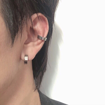 No Hole Circa Ear Clip Male Cool Tennis Net Red Female not to lose color Street Personality Hip Hop Fashion Rock Silver Black Worm