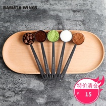 BARISTA WINGS coffee spoon Stainless steel coffee measuring spoon Long handle bean spoon measuring spoon Bar fruit powder spoon