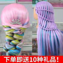 dummy head model braided hair styling makeup model head wig model corn silk color fake head model practice