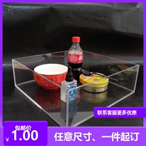 Acrylic box transparent water dustproof desktop toy cosmetics storage display box bird cage splash shield custom custom