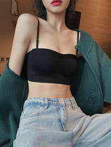 Incognito underwear womens summer ultra-thin section large chest is small anti-light bandeau strapless chest beauty back bra cover