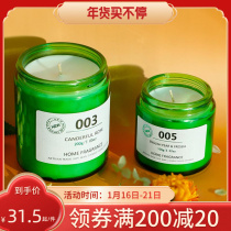 Aromatherapy sleeping candles green cup bedroom bathroom lasting fragrance Nordic home fragrance ornaments