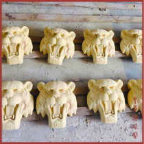 Sandstone Relief Old Tiger Head Sculpture TV Background Wall Sandstone Spray Water Spitting Water Fresco Garden Forest Landscape Decoration Wall-mounted