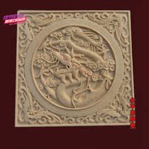 Sandstone relief Sandstone dragon and phoenix play beads Sandstone carving Chinese fresco three-dimensional entrance fresco Dragon and phoenix auspicious