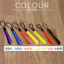 Promotional color long handle environmental protection plastic shoe puller with handle shoe multi-color shoe draw can be customized