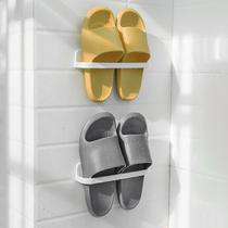 Bathroom trailer rack wall-mounted toilet wall toilet shoe drain rack-free storage artifact rack