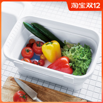 Japanese imported foldable sink wash basin kitchen wash fruit vegetables with drain outlet sink laundry basin