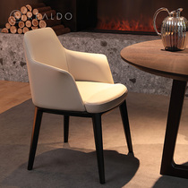 REALDO solid wood dining chair home simple modern designer furniture book room chair with armrest restaurant high back chair