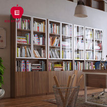 Red Apple Furniture Bookcase with Door Simple Modern Simple Bookcase Bookshelf Combination Bookcase Glass Door R732-0 8