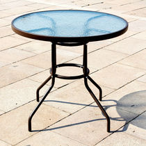 Outdoor leisure table tempered glass outdoor outdoor courtyard iron tea table milk tea shop Coffee Table Table and Chair