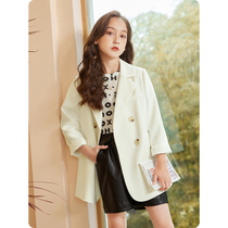 Girl Suits Jacket Spring Autumn 2022 New Ocean Qi Autumn Clothing Children White Western Suit Womens Fashion Blouse