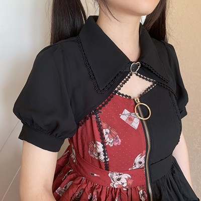 taobao agent Genuine shiffon vest, jacket, Lolita style, with short sleeve, UV protection
