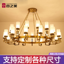 New Chinese chandelier Modern Chinese hall Villa club Duplex Hotel restaurant Lobby project Three-story chandelier