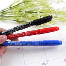 Good small double-headed marker pen hook line pen Oily black marker pen hook line pen thin head thick head stroke pen Waterproof