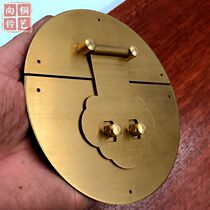 Camphor wood box Copper accessories Lock buckle buckle Pure copper antique box buckle Old-fashioned furniture hardware box lock plate lock nose