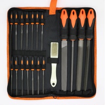 Woodworking Fitter Filing Knife Square Triangle Semicircle Filing 16 Pieces 18 Pieces 20 Pieces 20 Pieces Steel Filing Combined File Suit Steel Brush