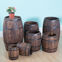 Carbonized anti-corrosion wooden beer keg Bar Wedding photography props exhibition Wine decoration wooden barrel Outdoor beer keg