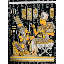 Spot Egyptian buyer shop Egyptian hand-painted papyrus painting colorful gold powder luminous effect bathing love