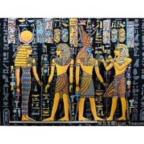 Spot buyer shop Egyptian hand-painted papyrus painting colorful gold powder luminous effect God Horus