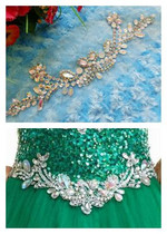 New hand-sewn diamond jewelry accessories Wedding dress accessories belt decorations DIY handmade materials rhinestone applique