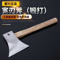 Home used with large wide blade axe camping outdoor axe pure steel forged and beaten track steel wide blade wood handle Kaushan logging axe