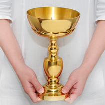 Super large light body light copper bowl oil lamp butter lamp for Buddha lamp home Buddha worship temple Guanyin wealth supply lamp