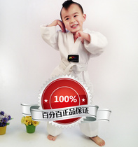  New blue brand white-collar taekwondo clothes pure cotton white-collar taekwondo clothes adult children taekwondo clothes long-sleeved taekwondo clothes