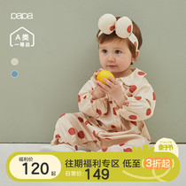 papa climbing for autumn and winter female baby pure cotton climbing clothes girl baby warm and cute khaclothes 3 months -3 years old