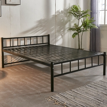  Wrought iron bed 1 8 meters iron frame bed rental room Simple economy 1 5 meters double bed Iron bed Wrought iron bed 1 2 meters