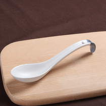 Japanese creative ceramic curved handle spoon large deepening curved handle spoon household drink spoon spoon adult ramen spoon