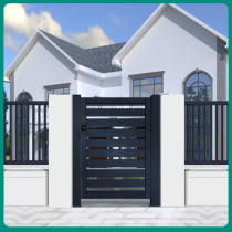 Entrance Patio Door Villa Modern Garden Small Doors Aluminum Alloy Outdoor Stainless Steel Electric Gate Double Open Doors