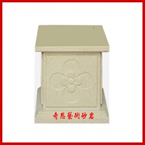 Sandstone European sculpture sandstone hollow relief New sandstone base square column pier sculpture Hotel Villa decoration