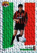 panini 96 Ligue 1 football star card Panucci AC Milan European star floral card