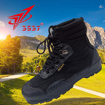 3537 labor protection shoes wear resistant canvas high anti skid training shoes outdoor hiking shoes Men deodorant breathable rubber shoes